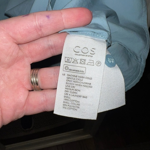 COS Light Blue Peter Pan Collar Blouse - Picture 5 of 6